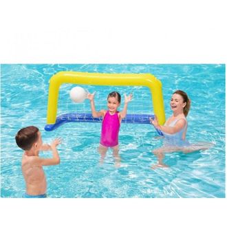 Trade Shop Trade Shop - Porta Gonfiabile Galleggiante Water Polo Con Palla Giallo 137x66cm Bambini 52123