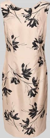 Christian Berg Cocktail Knielanges Cocktailkleid mit Rundhalsausschnitt in Hellrosa Melange, Gr&ouml;&szlig;e 32