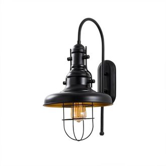 Wonderlamp Aplique De Pared Retro Momo 28 Negro