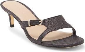 Stuart Weitzman Irene Slide Sandal in Black /Black at Nordstrom Rack, Size 10.5
