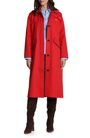Avec Les Filles Side Snap Cotton Blend Barn Coat in Tomato at Nordstrom, Size Xx-Large