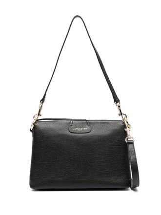 Lancaster logo-stamp leather shoulder bag - Black