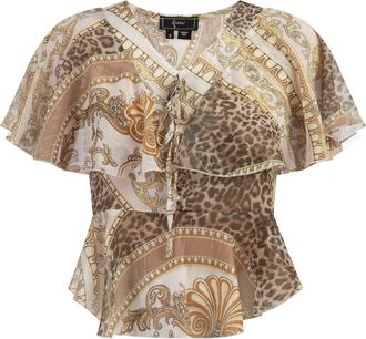 Faina Blouse Dames beige wit