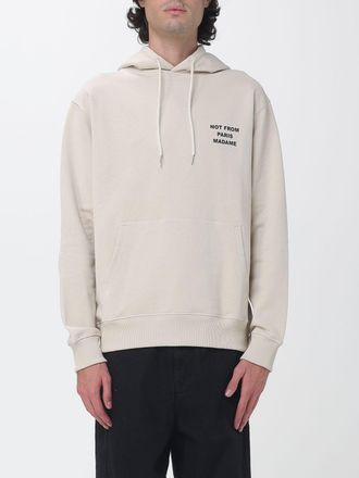 Dr&ocirc;le de Monsieur Dr&ocirc;le de Monsieur Cotton Hoodie with Slogan Print and Kangaroo Pocket