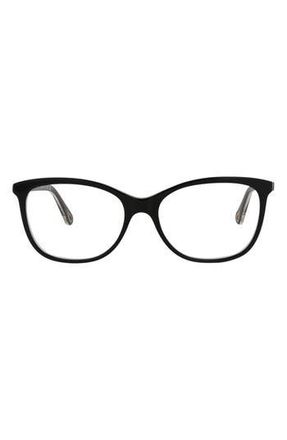 Chlo&eacute; Core 52mm Optical Glasses in Black Black Transparent at Nordstrom Rack