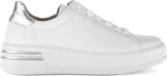 Gabor Heren, Schoenen, Wit, Maat: 40 1/2 EU Leer