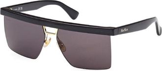 Max Mara MM0072 01A Shiny Black/Smoke