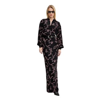 Moschino Maxi Jurken - Dames - Jurken - Zwart - Maat: L Viscose