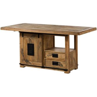 Massivmoebel24 railway 113 Tavolo da pranzo in legno di mango - laccato / naturale 160x80x76