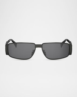 Celine Men & apos;s Triomphe Metal Rectangle Sunglasses
