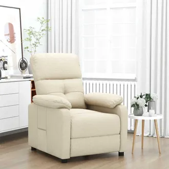 vidaXL Vidaxl - Sill&oacute;n Reclinable De Tela Crema