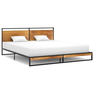 Berkfield Home Bed Frame Metal 180x200 cm Super King in Black
