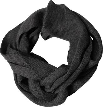 Dolce & Gabbana Cashmere Gebreide Nekwarmer Sjaal - Heren - Wintersjaals - Zwart - ONE Size - Kasjmier - Accessoires