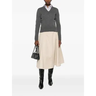 Aragona Cashmere V-Neck Sweater - Gray