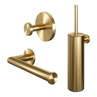 Marcel Breuer Gold Edition Toilet Accessoireset - 3-delig - PVD - geborsteld goud