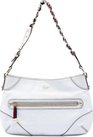Gucci Pre-owned Gucci Calfskin Web Capri Ranch Kid Shoulder Bag Ladies XZGLWDXF7UM37P4Z