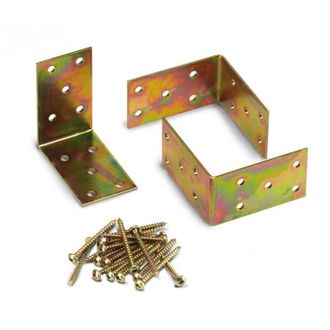 Alce Paquete De 3 Piezas Kit De 3 Esquinas De 40x40 Mm Con Tornillos Para Fijaci&oacute;n Caballero Alce