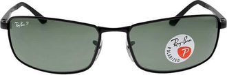 Ray-Ban Polarized Green Classic G-15 Rectangular Mens Sunglasses RB3498 002/9A 61