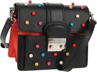 Valentino Pre-owned Vintage Cross Body Bag - Dames - Vintage Schoudertas - Zwart - ONE Size - Leer - Vintage