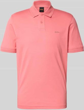 Boss Orange by Hugo Boss BOSS Orange Regular Fit Poloshirt aus reiner Baumwolle Modell PE_INTERLOCK in Hellrot, Gr&ouml;&szlig;e XXXL