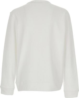 Polo Ralph Lauren Mens Crewneck Sweatshirt, White Cotton Sweatshirts Sweater