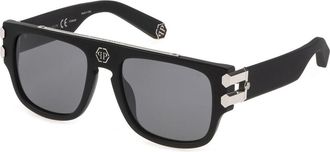 Philipp Plein SPP011V 703X Womens Sunglasses Black Size 55