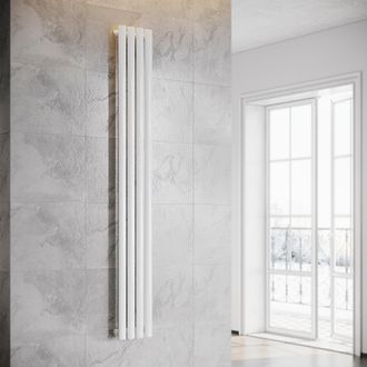Sonni Radiador De Vertical Blanco Ovalado Radiador Centro Conexi&oacute;n Monocapa1800x239mm - Sonni