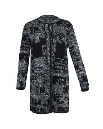 Missoni Missoni gebreide midi-jas in blauw en zwart katoen
