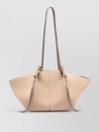 Yuzefi suede shoulder bag knotted strap design