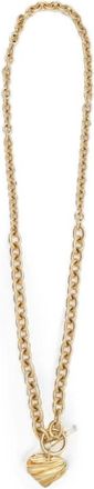 Chlo&eacute; Hartenketting met plooien - Dames - Kettingen - Geel - ONE Size - Accessoires