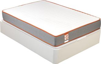 What The Sleep Colch&oacute;n 90x190cm y canap&eacute; WTS Funk Blanco 24cm Montaje incl