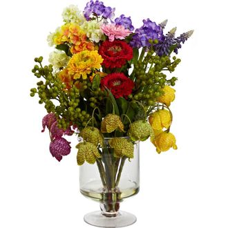 Nearly Natural Spring Floral Arrangement in Assorted at Nordstrom
