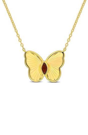Delmar Butterfly Pendant Necklace in Garnet/Gold at Nordstrom Rack