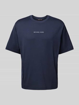 Michael Kors T-Shirt mit Label-Stitching Modell VICTORY in Marine, Größe XL