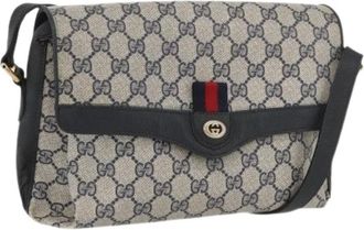 Gucci Pre-owned Cross Body Bags, female, Multicolor, Size: ONE SIZE Pre-owned Vintage PVC GG Canvas Shoulder Bag