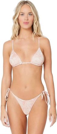 L*Space L*Space Lennox Bottom Womens Pink Tie-Dye Stretch Side Tie Swimwear JDM1217