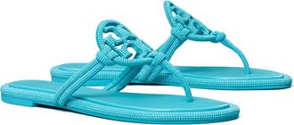 Tory Burch Miller Knotted Pav&eacute; Thong Sandal in Soft Turquoise at Nordstrom, Size 10.5