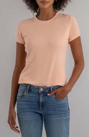 Kut from the Kloth Langley Rib Top in Sherbet at Nordstrom, Size X-Small