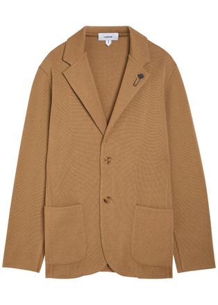 Lardini Fine-knit Wool Jacket - Light Brown - Xxl