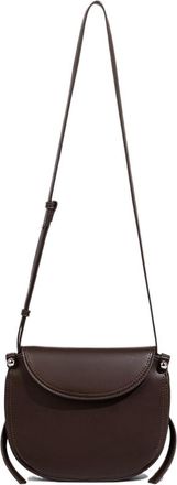 Generic Solid Color Saddle Bag With Flap Design Shoulder For Women Stylish Crossbody