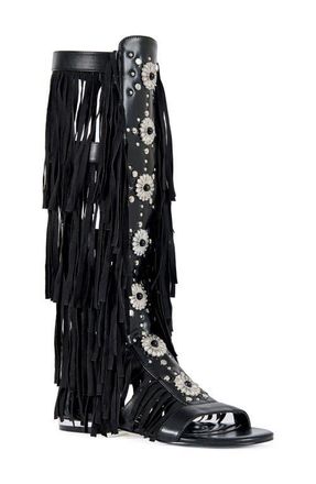 Azalea Wang Dustine Gladiator Sandal in Black at Nordstrom, Size 6.5