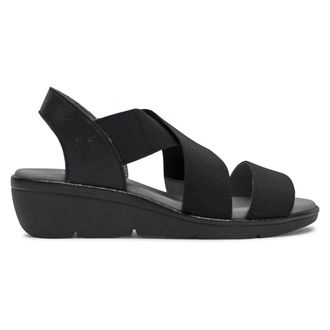 FLY London NOLI056FLY Mousse Leather Womens Casual Sandals - Black - Size:UK 7