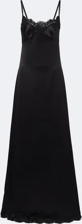 Dolce & Gabbana Lace-trimmed silk and cotton-blend gown