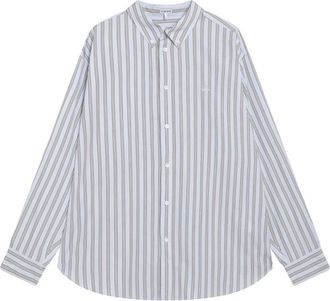 Loewe Gestreept Shirt - Heren - Casual Overhemden - Blauw - 2XL - Katoen - Overhemden