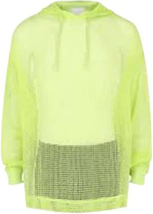 Givenchy MenS Fluorescent Yellow Mesh Hoodie, Size S