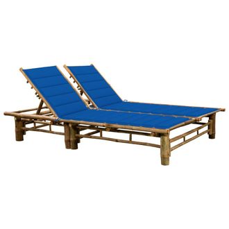 vidaXL Vidaxl - Tumbona Con Cojines Para 2 Personas Bamb&uacute;