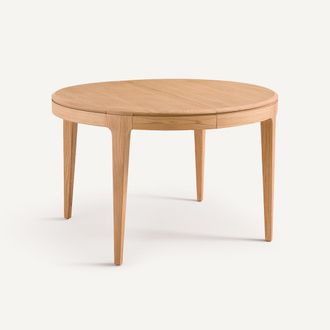 AM.PM Uitschuifbare ronde tafel, massieve eik en eikenfineer, 4/8 personen, SANARA