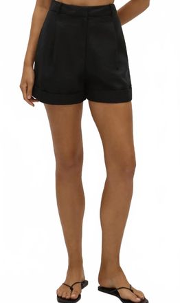 Faithfull The Brand Womens Hardy Linen Short In Black