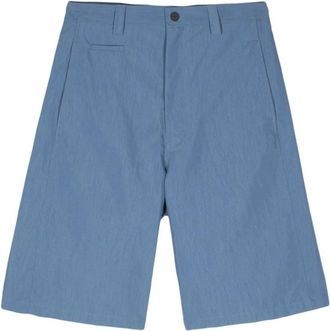 Maison Kitsun&eacute; Topstich Bermuda - Heren - Korte Broeken - Blauw - W38 - Korte Broeken