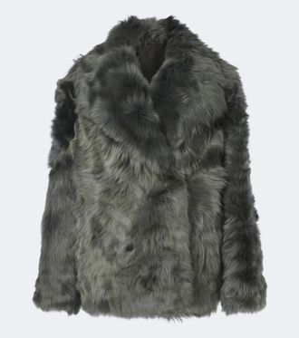 Yves Salomon Giacca in shearling doppiopetto